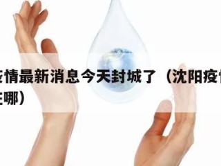 沈阳疫情最新消息今天封城了（沈阳疫情最新消息在哪）