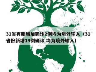 31省有新增加确诊2例均为境外输入（31省份新增19例确诊 均为境外输入）